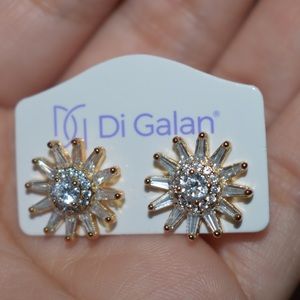 Gold Plated Diamond Earrings